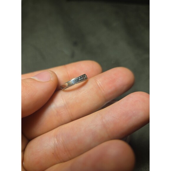 Vintage sterling silver ring sz 2.5 - Picture 3 of 5